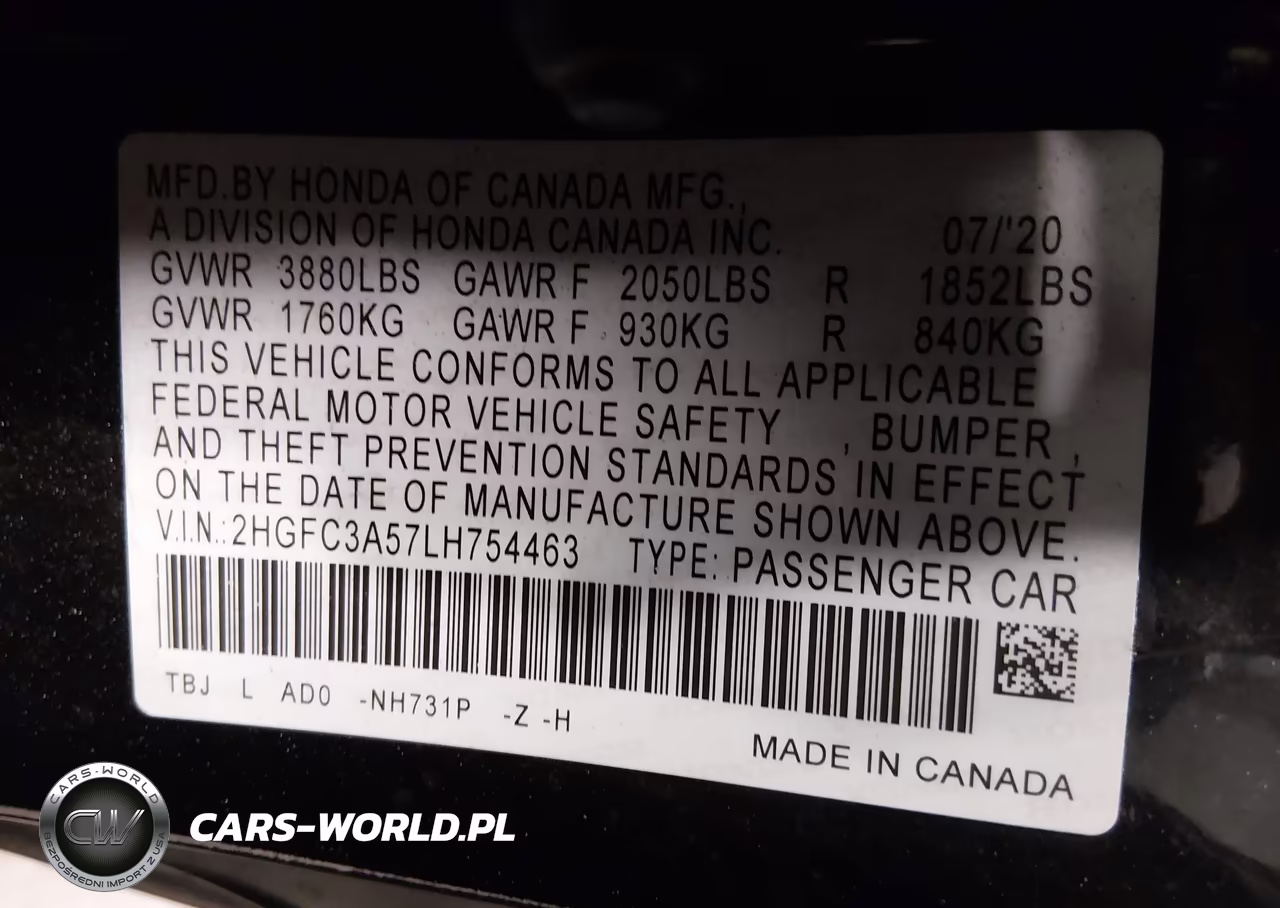 2020 Honda Civic Si Coupe VIN:2HGFC3A57LH754463 - 9