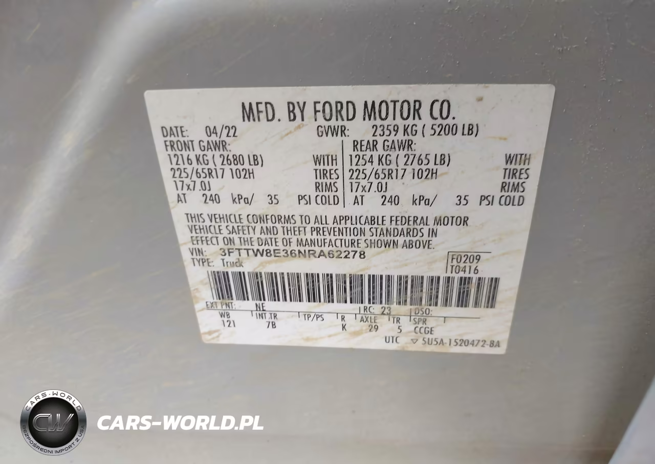 2022 Ford Maverick Xlt VIN:3FTTW8E36NRA62278 - 9