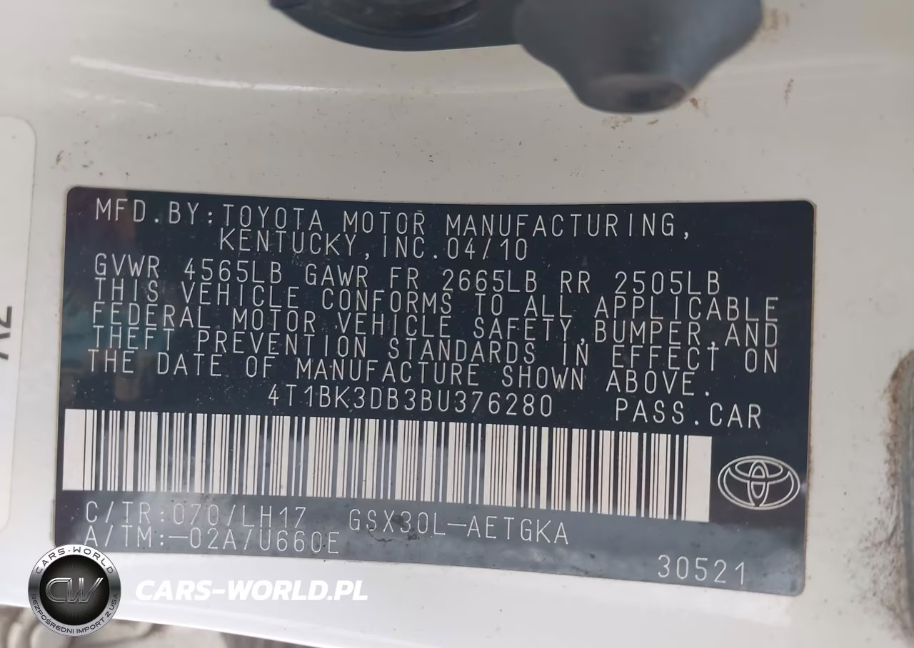 2011 Toyota Avalon VIN:4T1BK3DB3BU376280 - 9