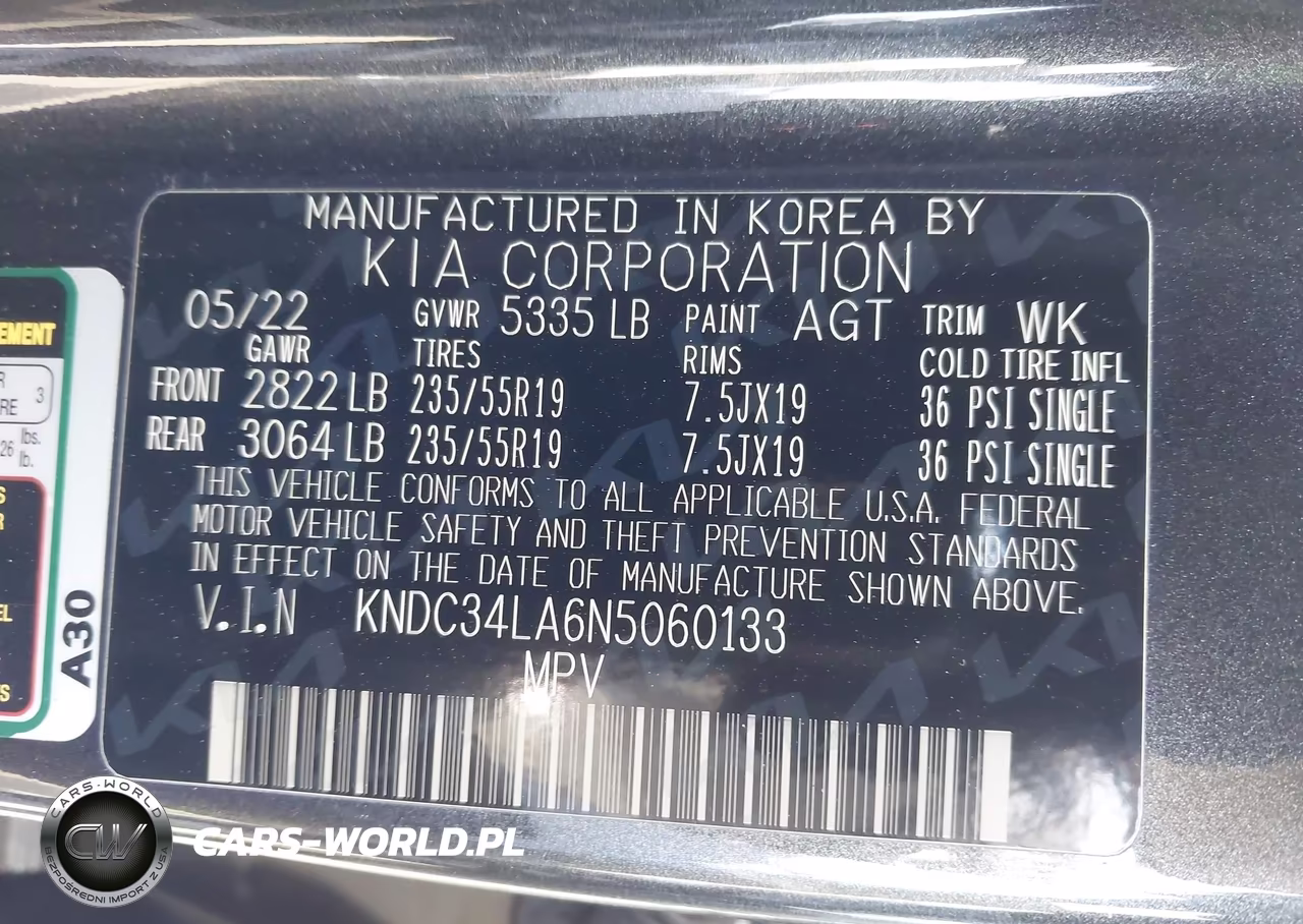 2022 Kia Ev6 Wind VIN:KNDC34LA6N5060133 - 9