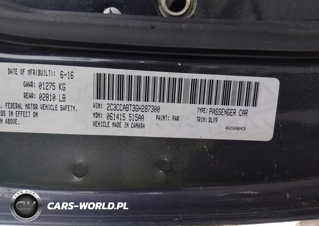 2016 Chrysler 300 VIN:2C3CCABT3GH287300 - 9