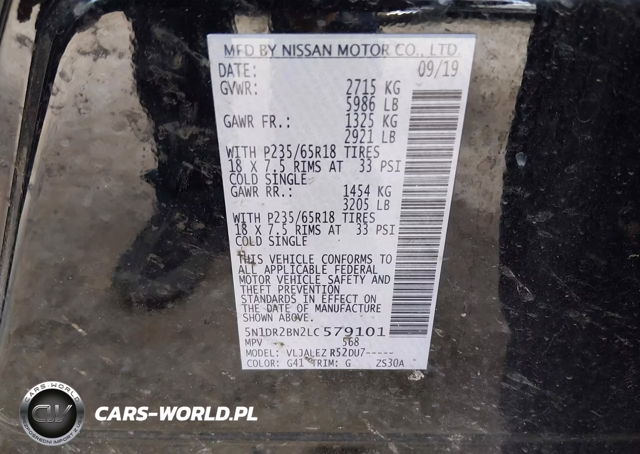 2020 Nissan Pathfinder Sv 2Wd VIN:5N1DR2BN2LC579101 - 9