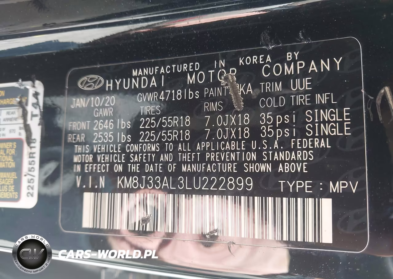 2020 Hyundai Tucson Limited VIN:KM8J33AL3LU222899 - 9