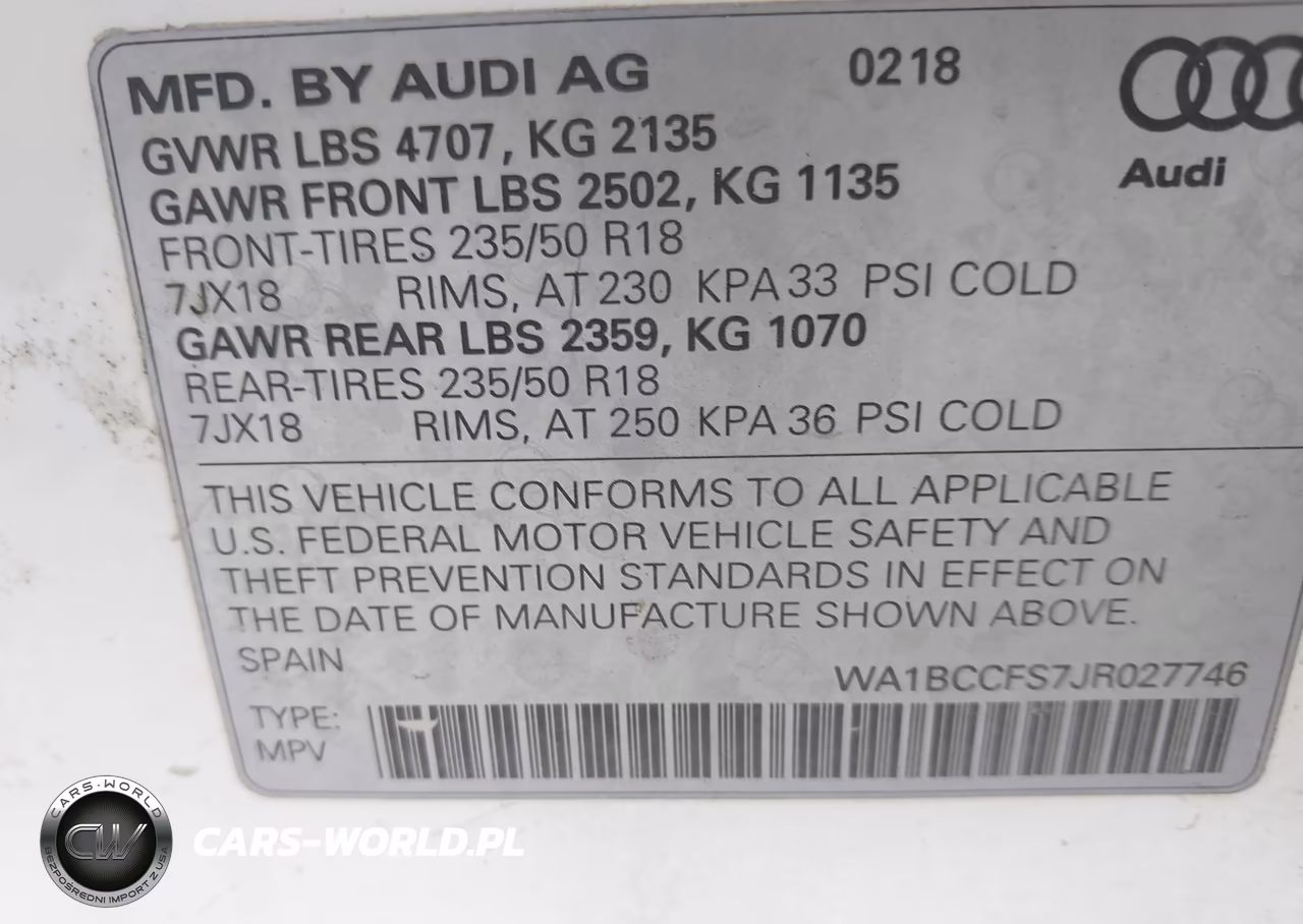 2018 Audi Q3 2.0T Premium-2.0T Sport Premium VIN:WA1BCCFS7JR027746 - 9
