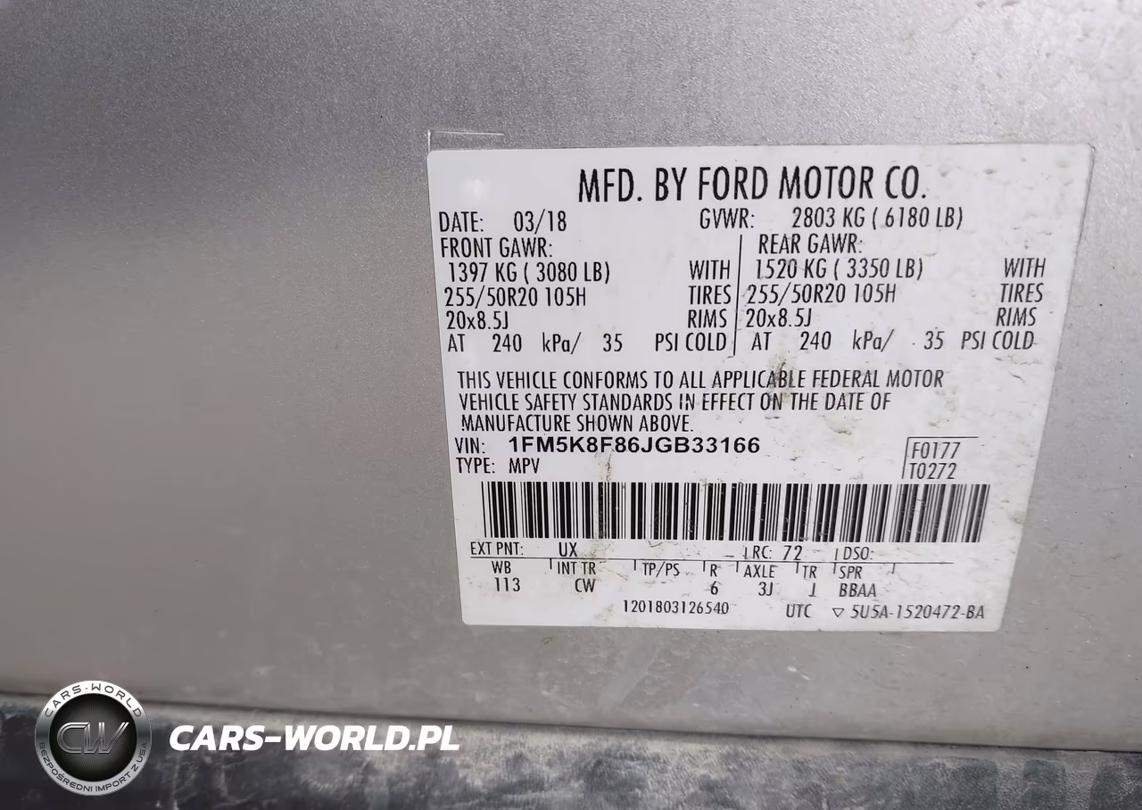 2018 Ford Explorer Limited VIN:1FM5K8F86JGB33166 - 9