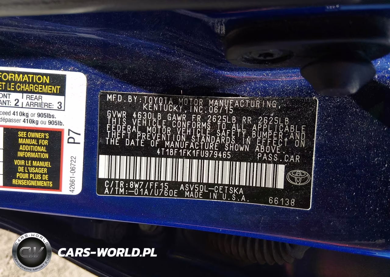 2015 Toyota Camry Se VIN:4T1BF1FK1FU979465 - 9