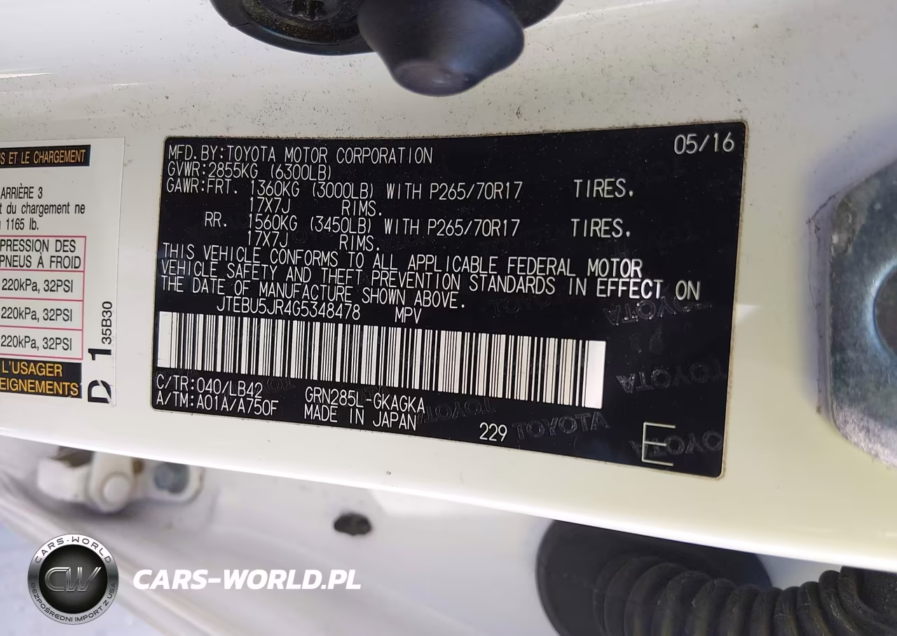 2016 Toyota 4Runner Sr5 Premium VIN:JTEBU5JR4G5348478 - 9