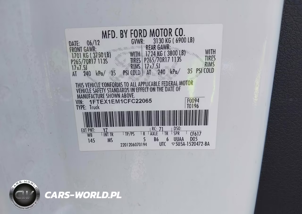 2012 Ford F-150 Xlt VIN:1FTEX1EM1CFC22065 - 9