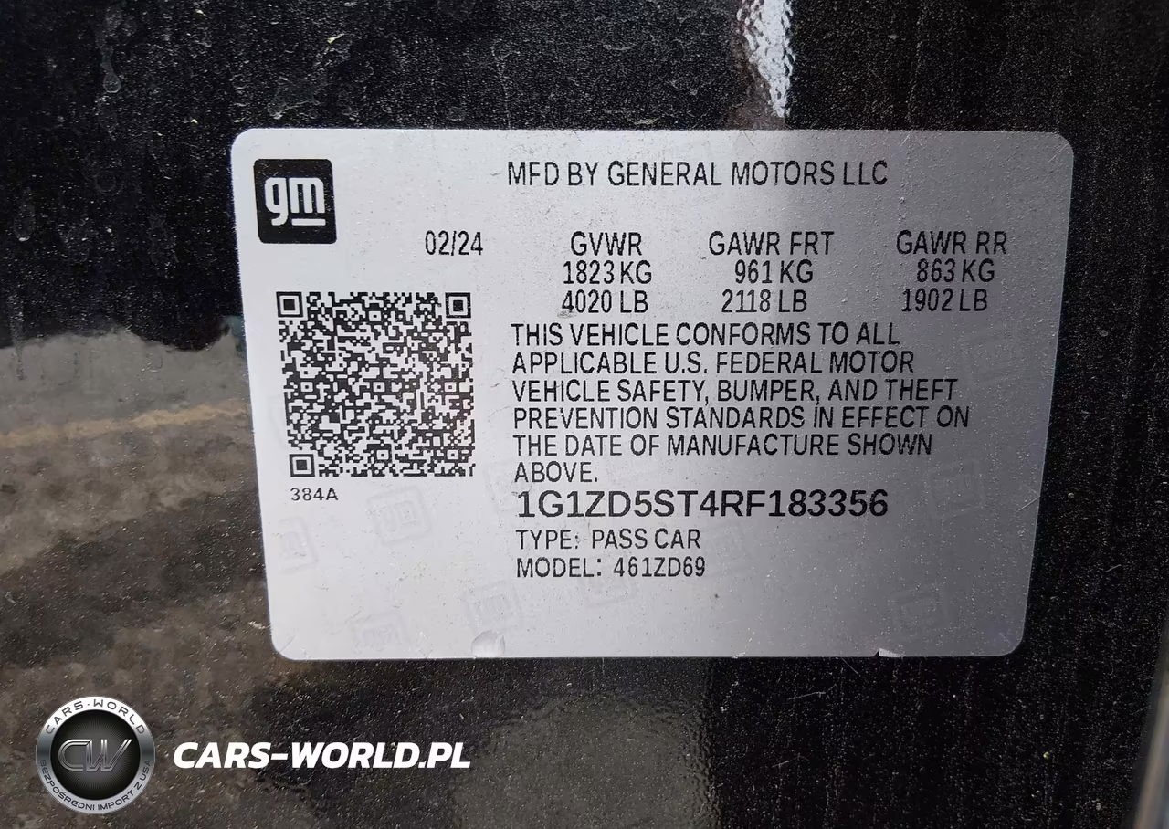 2024 Chevrolet Malibu Fwd 1Lt VIN:1G1ZD5ST4RF183356 - 9