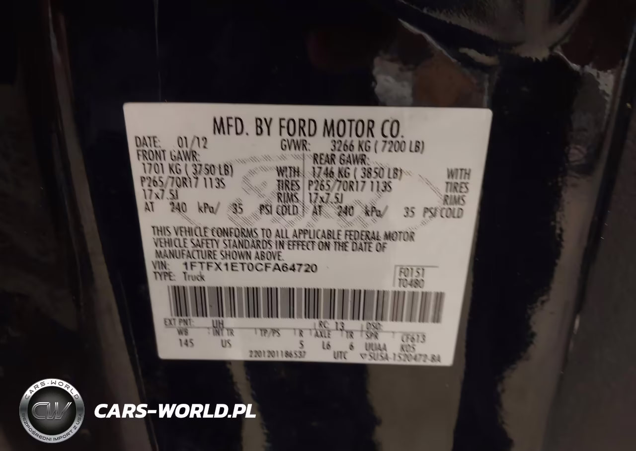 2012 Ford F-150 Xlt VIN:1FTFX1ET0CFA64720 - 9