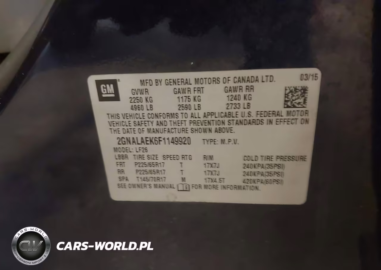 2015 Chevrolet Equinox Ls VIN:2GNALAEK6F1149920 - 9