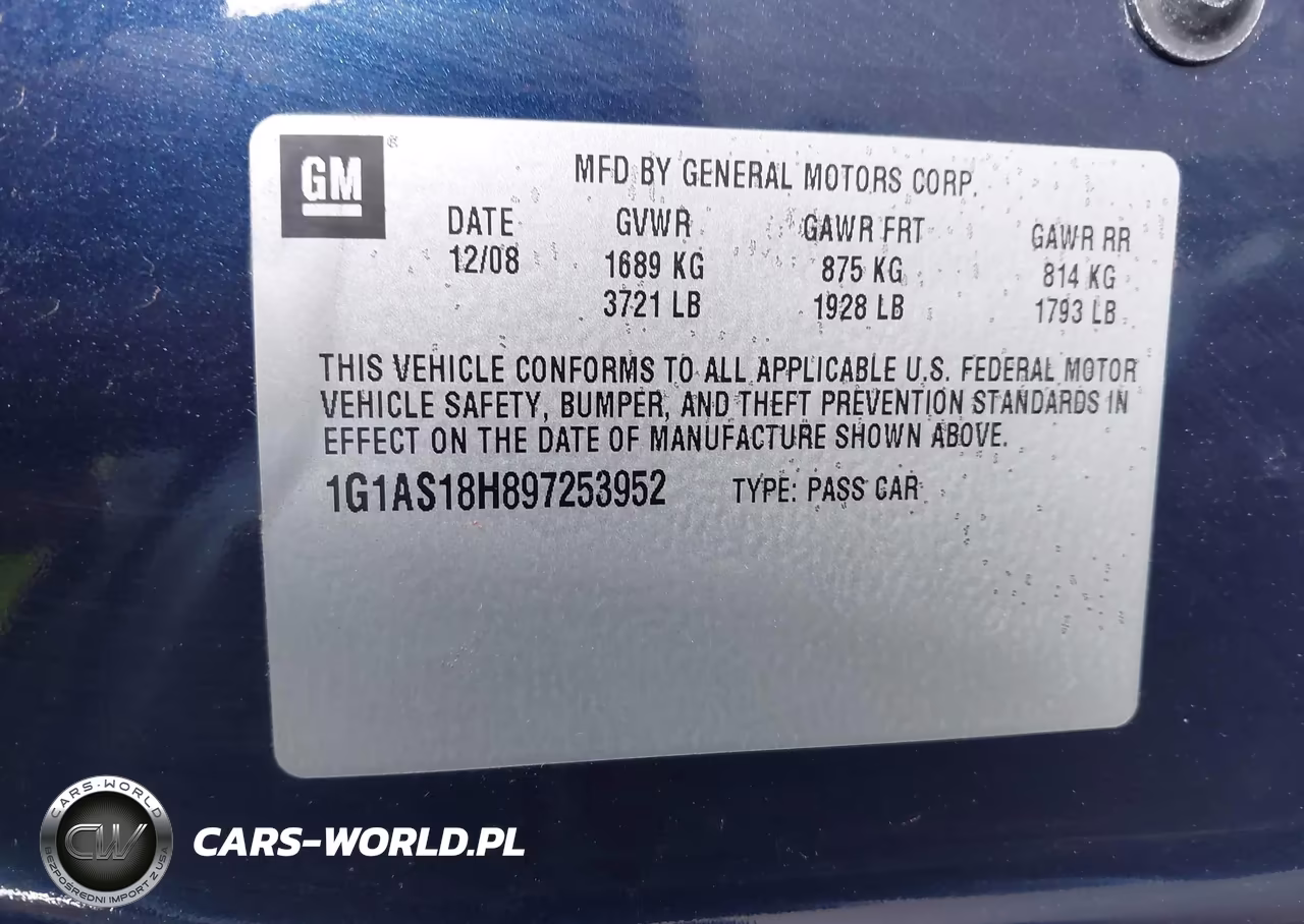2009 Chevrolet Cobalt Ls VIN:1G1AS18H897253952 - 9