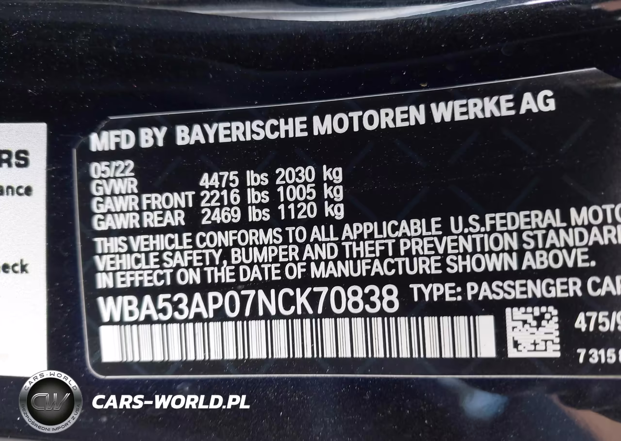 2022 BMW 430I VIN:WBA53AP07NCK70838 - 9