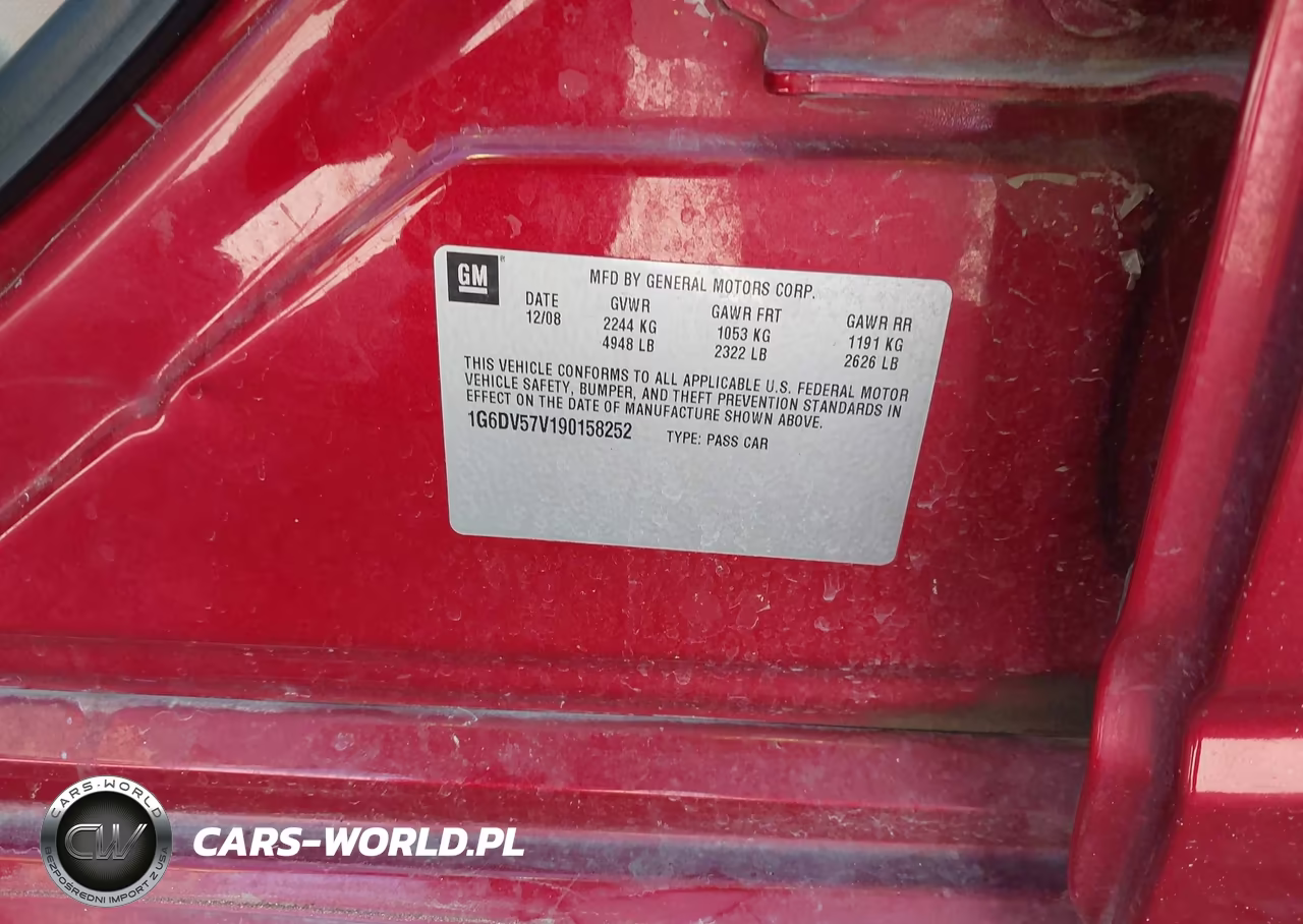 2009 Cadillac Cts Standard VIN:1G6DV57V190158252 - 9