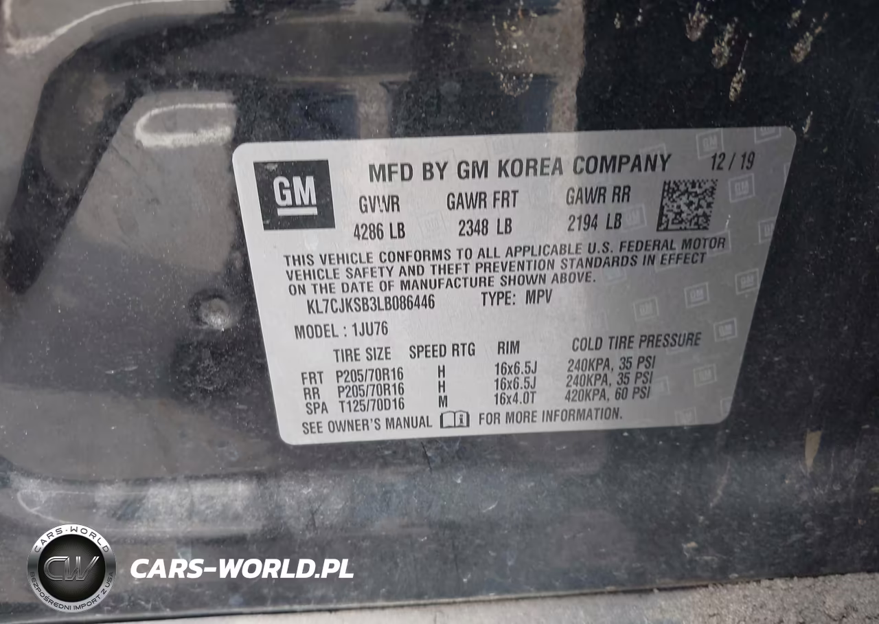 2020 Chevrolet Trax Fwd Ls VIN:KL7CJKSB3LB086446 - 9