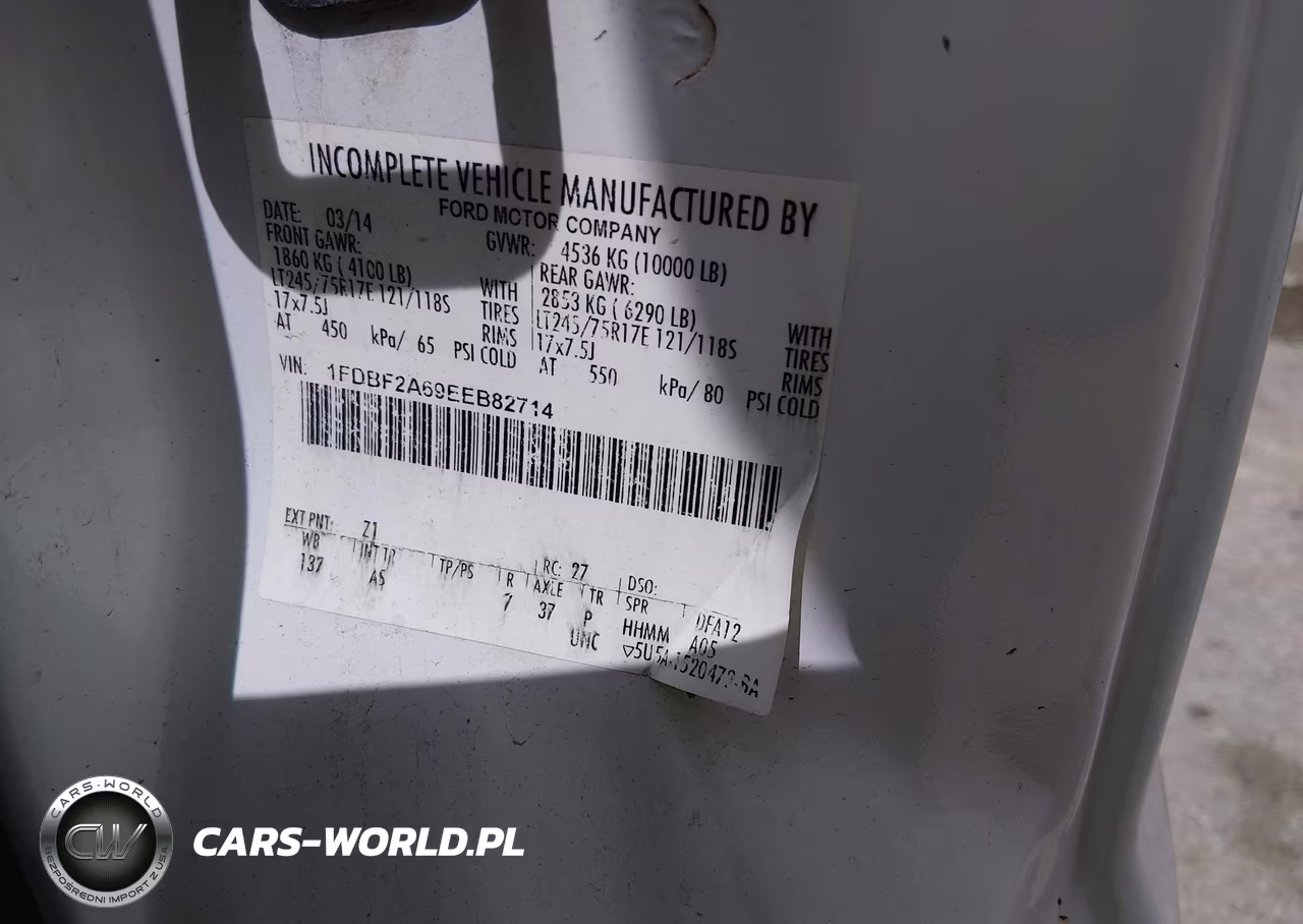 2014 Ford F-250 Xl VIN:1FDBF2A69EEB82714 - 9