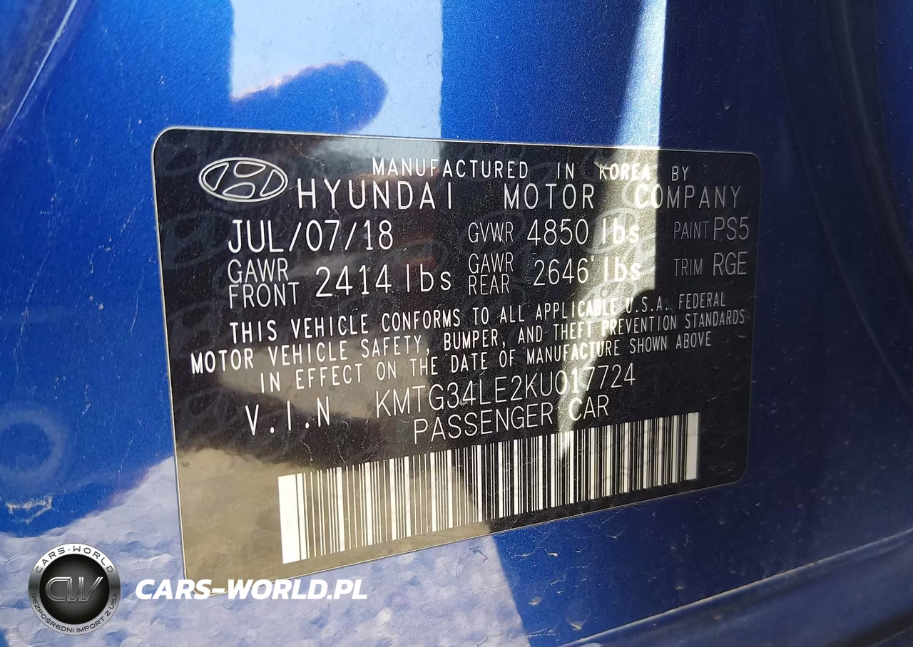 2019 Genesis G70 VIN:KMTG34LE2KU017724 - 9