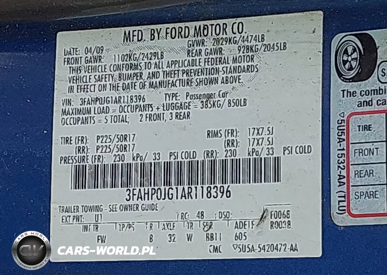 2010 Ford Fusion Sel VIN:3FAHP0JG1AR118396 - 9