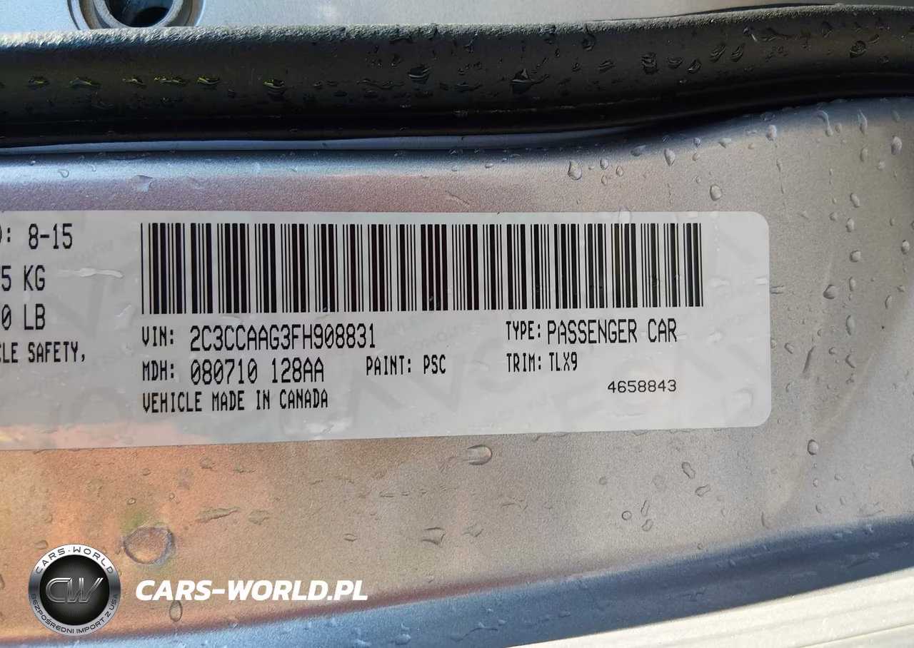 2015 Chrysler 300 Limited VIN:2C3CCAAG3FH908831 - 9