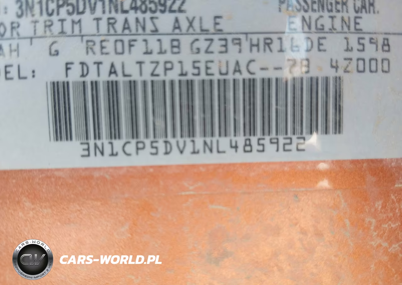 2022 Nissan Kicks Sr Xtronic Cvt VIN:3N1CP5DV1NL485922 - 9