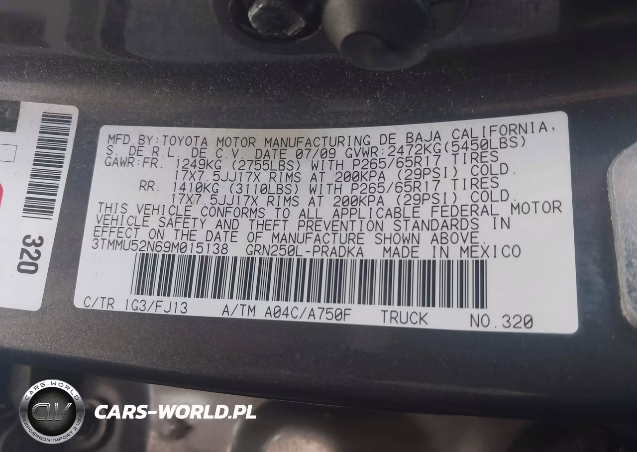2009 Toyota Tacoma Base V6 VIN:3TMMU52N69M015138 - 9