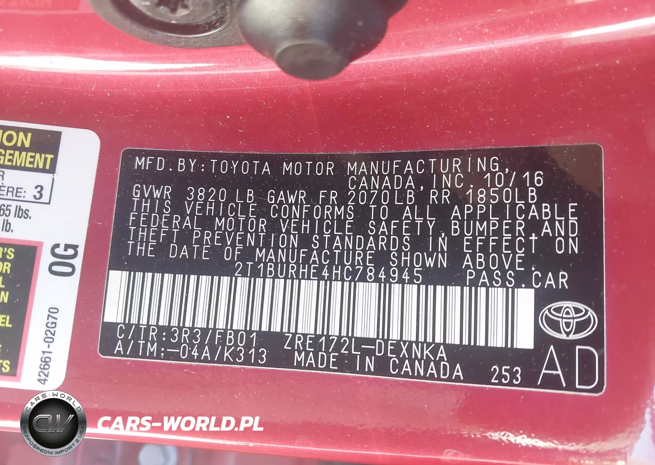 2017 Toyota Corolla Le VIN:2T1BURHE4HC784945 - 9