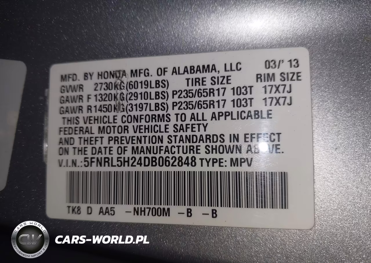 2013 Honda Odyssey Lx VIN:5FNRL5H24DB062848 - 9