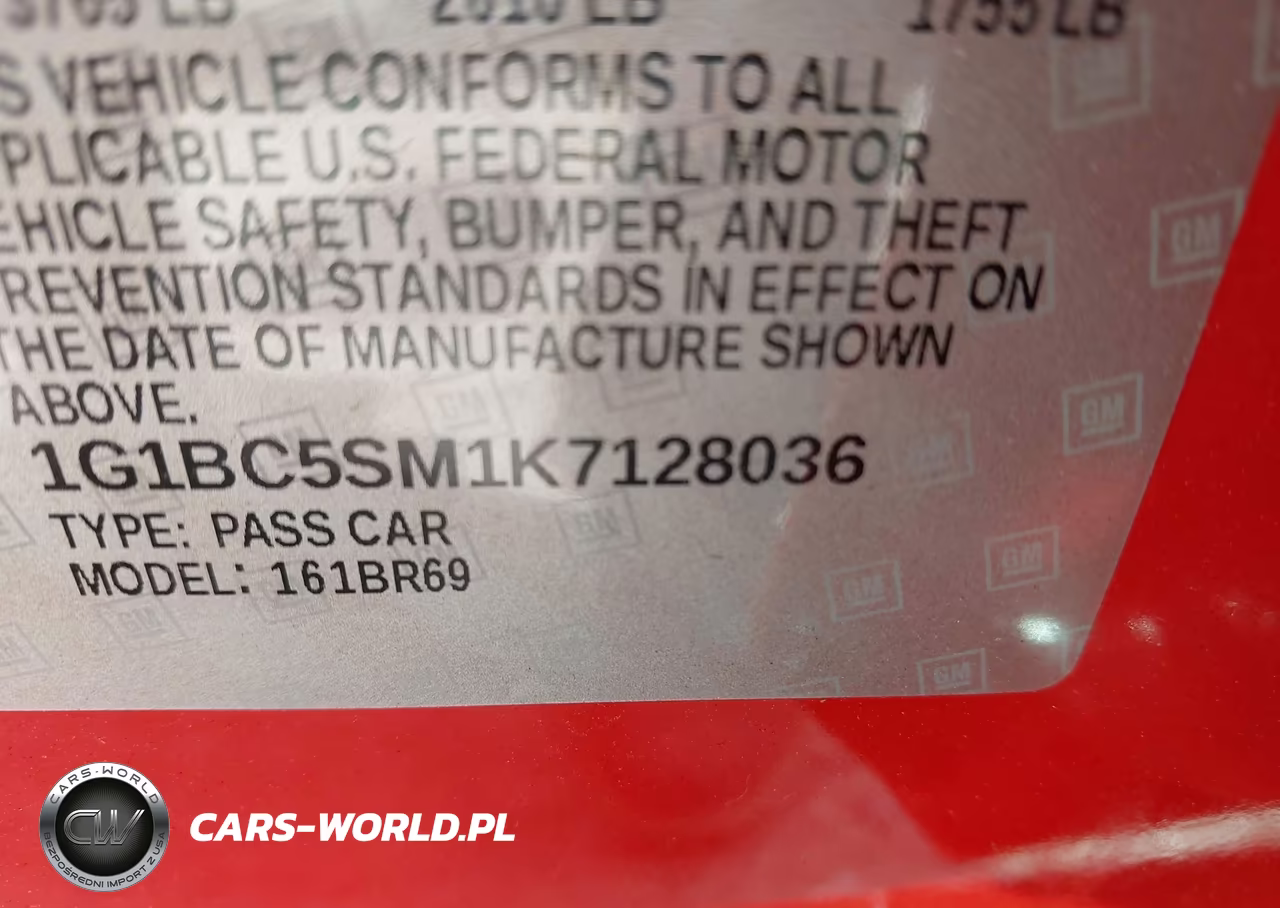 2019 Chevrolet Cruze Ls VIN:1G1BC5SM1K7128036 - 9
