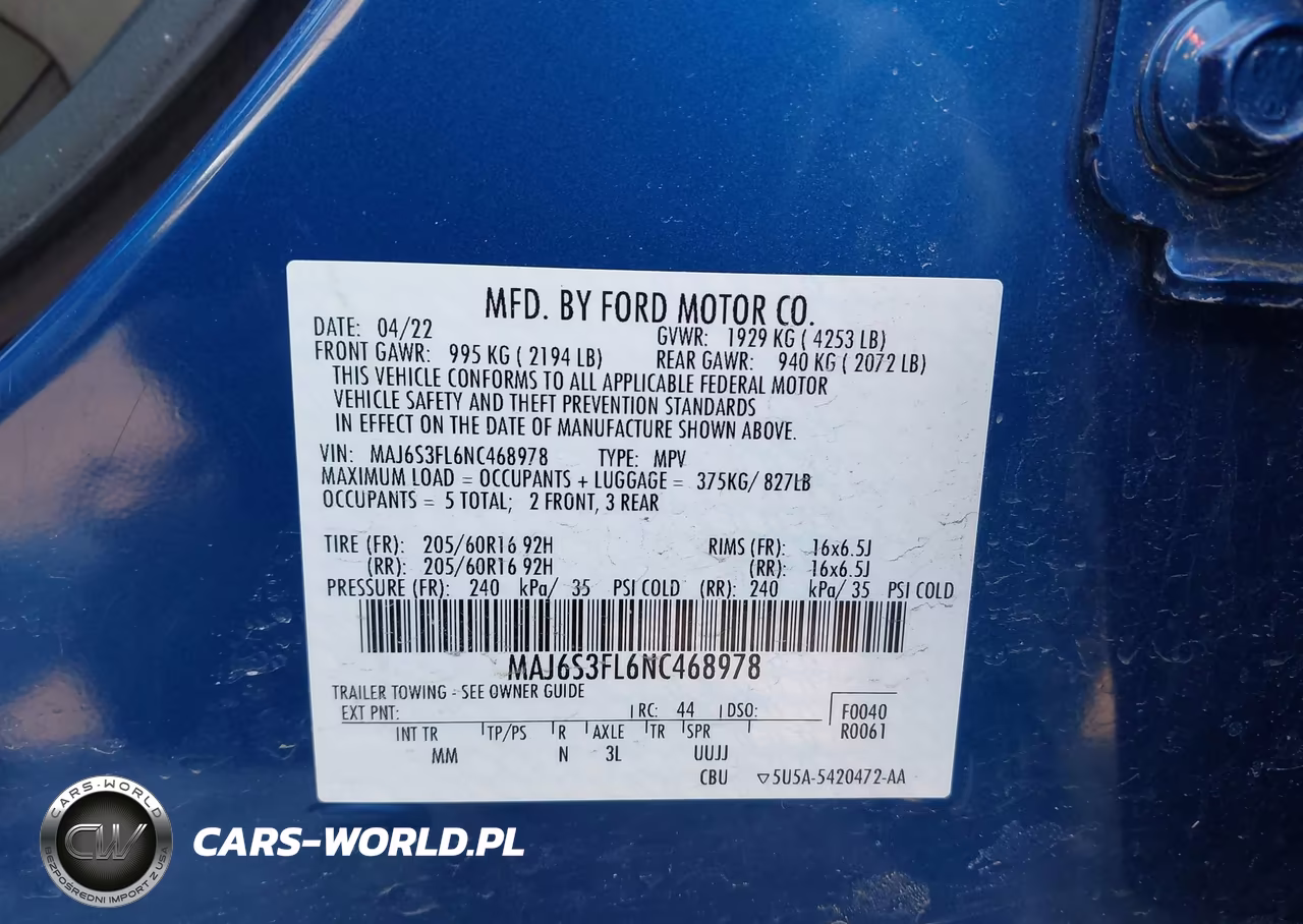 2022 Ford Ecosport S VIN:MAJ6S3FL6NC468978 - 9
