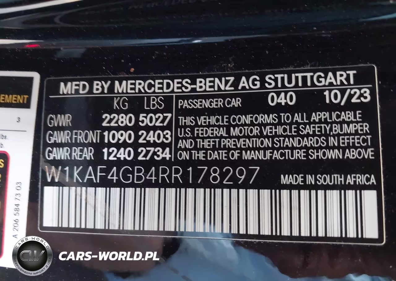 2024 Mercedes-Benz C 300 VIN:W1KAF4GB4RR178297 - 9