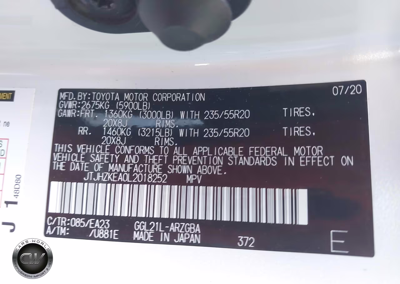 2020 Lexus Rx 350L VIN:JTJHZKEA0L2018252 - 9