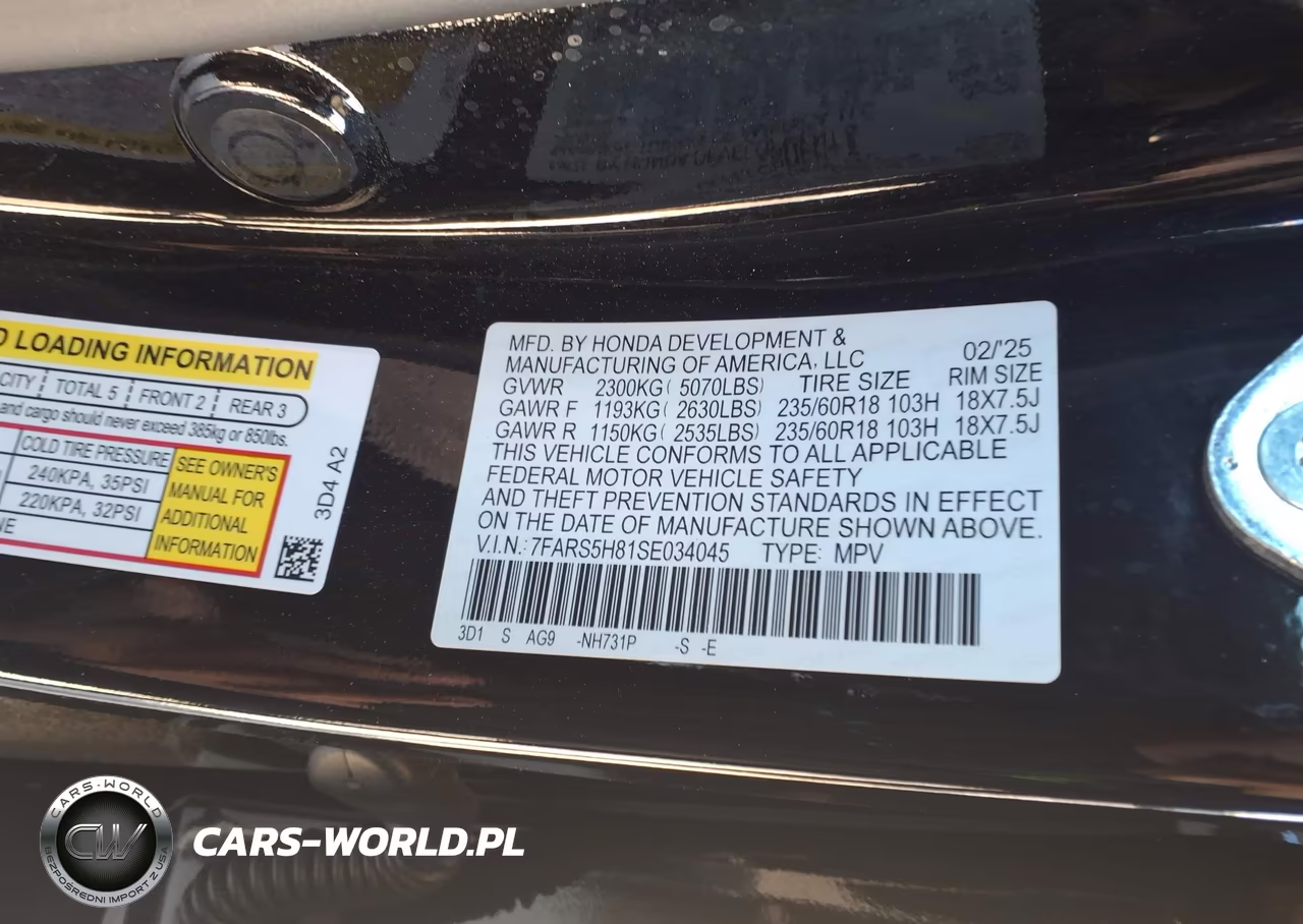 2025 Honda Cr-V Hybrid Sport-L VIN:7FARS5H81SE034045 - 9
