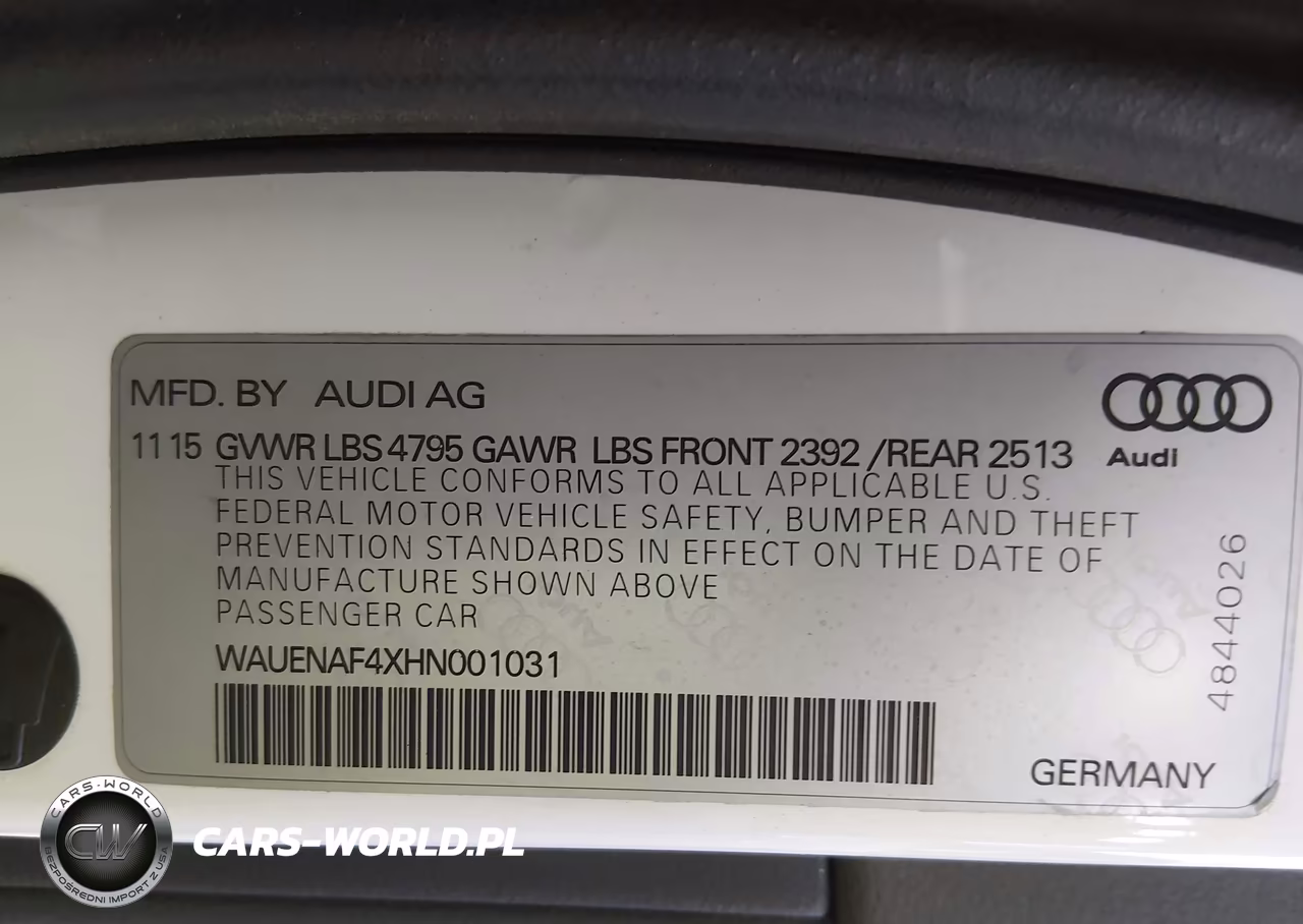 2017 Audi A4 2.0T Premium VIN:WAUENAF4XHN001031 - 9