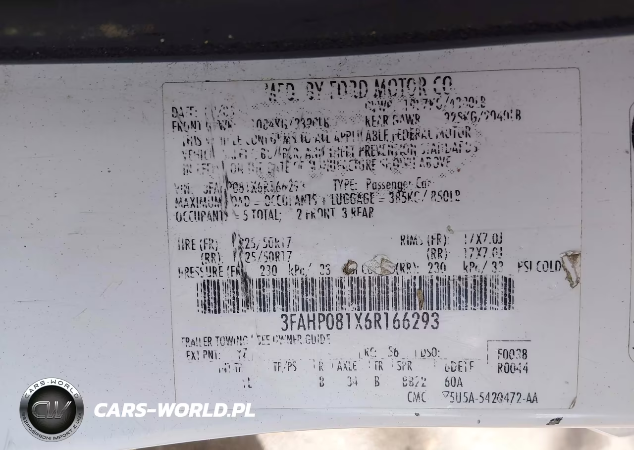 2006 Ford Fusion Sel VIN:3FAHP081X6R166293 - 9