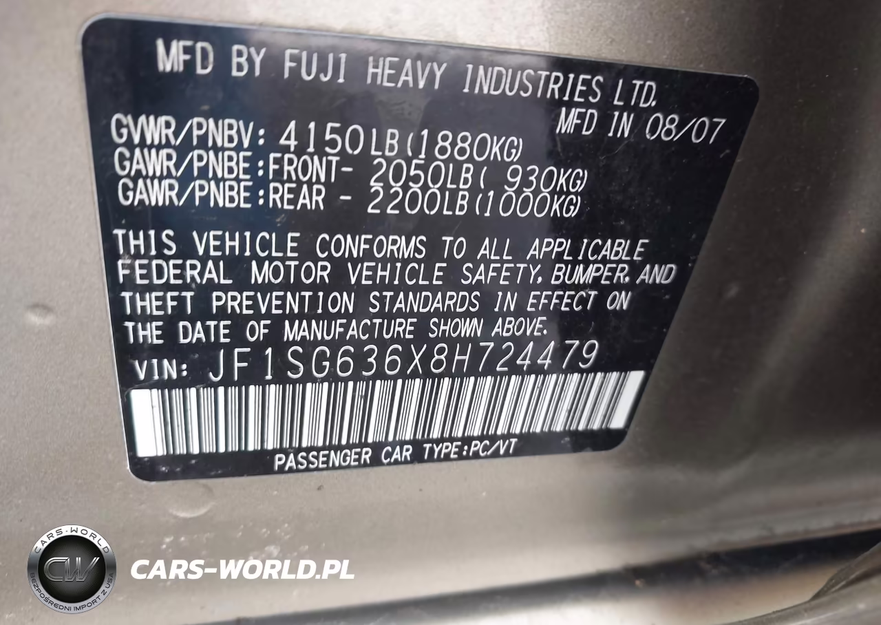 2008 Subaru Forester 2.5X VIN:JF1SG636X8H724479 - 9