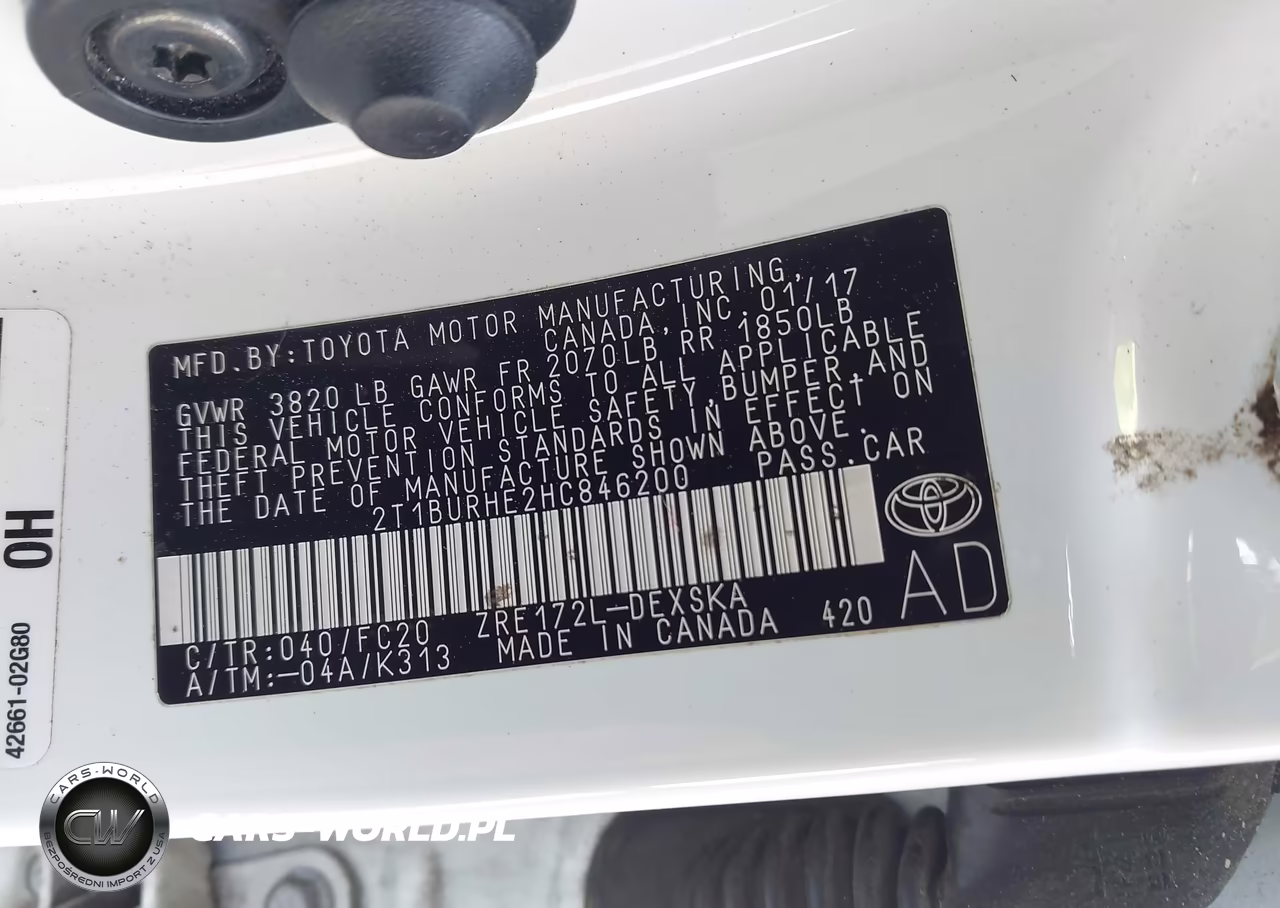 2017 Toyota Corolla Se VIN:2T1BURHE2HC846200 - 9