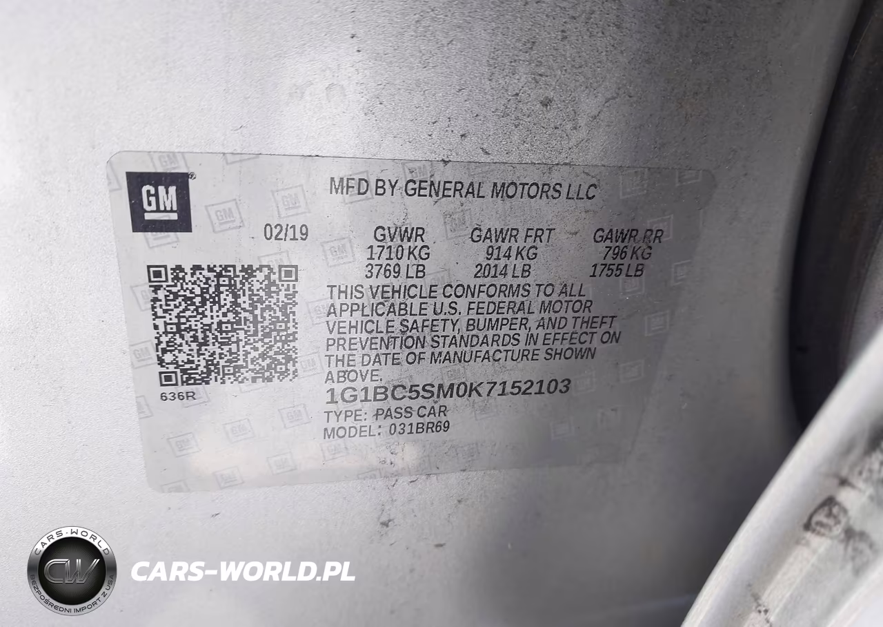 2019 Chevrolet Cruze Ls VIN:1G1BC5SM0K7152103 - 9