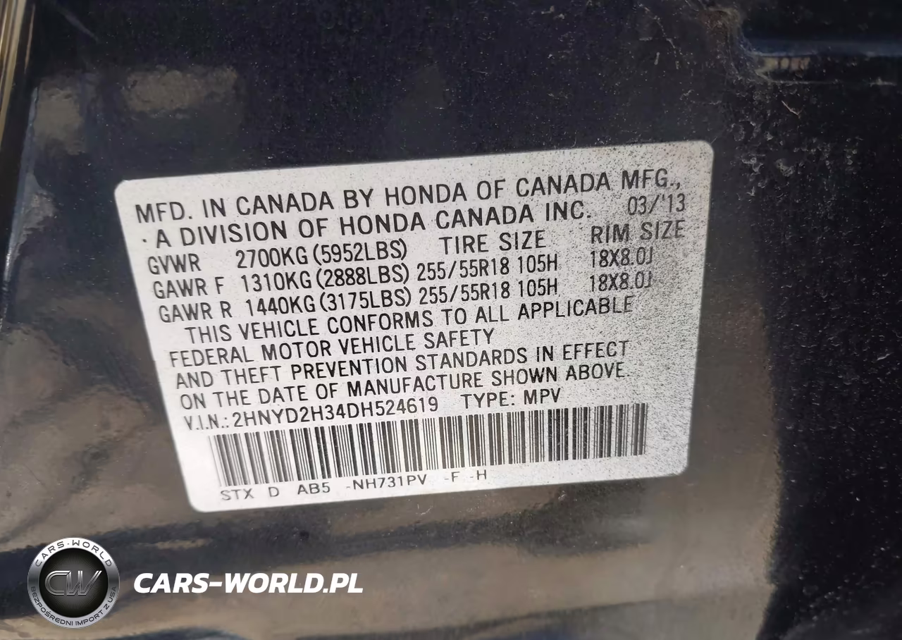 2013 Acura Mdx Technology Package VIN:2HNYD2H34DH524619 - 9