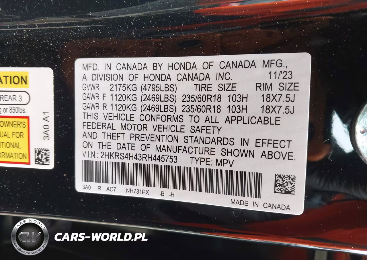 2024 Honda Cr-V Ex Awd VIN:2HKRS4H43RH445753 - 9