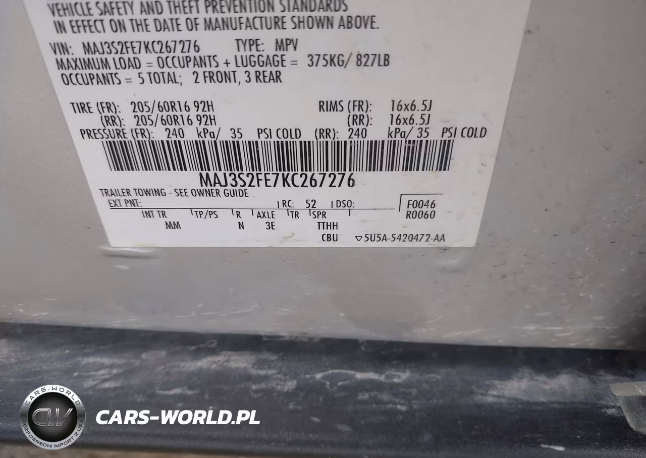 2019 Ford Ecosport S VIN:MAJ3S2FE7KC267276 - 9