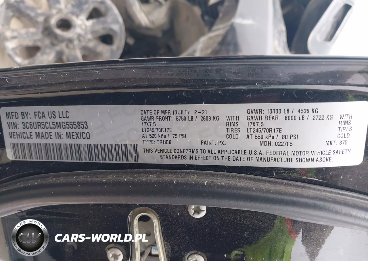 2021 Ram 2500 VIN:3C6UR5CL5MG555853 - 9