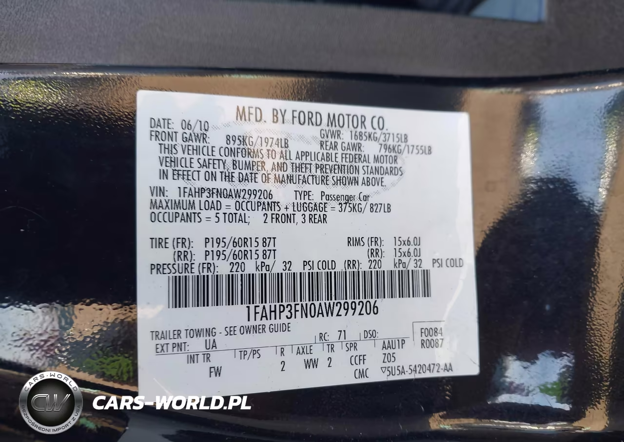 2010 Ford Focus Se VIN:1FAHP3FN0AW299206 - 9