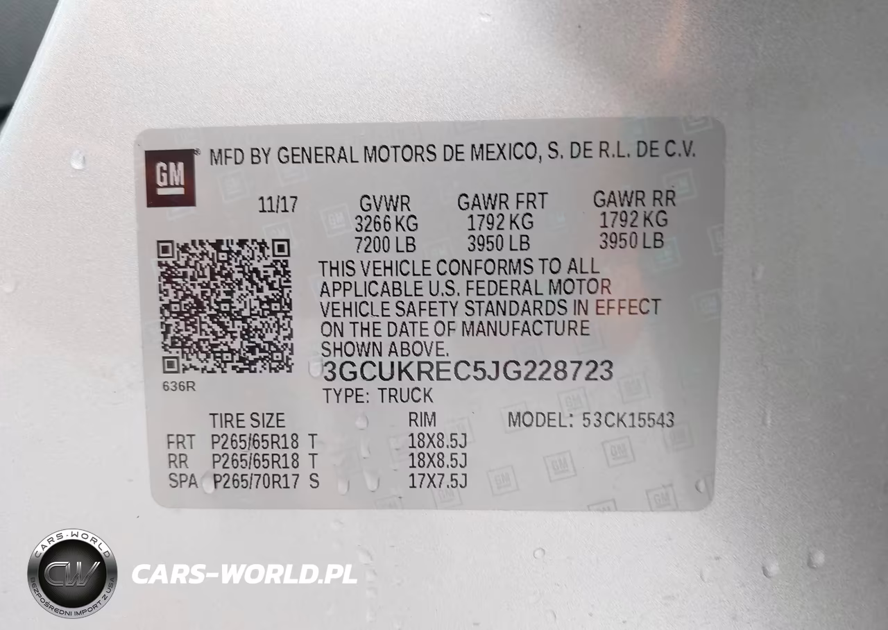 2018 Chevrolet Silverado 1500 1Lt VIN:3GCUKREC5JG228723 - 9