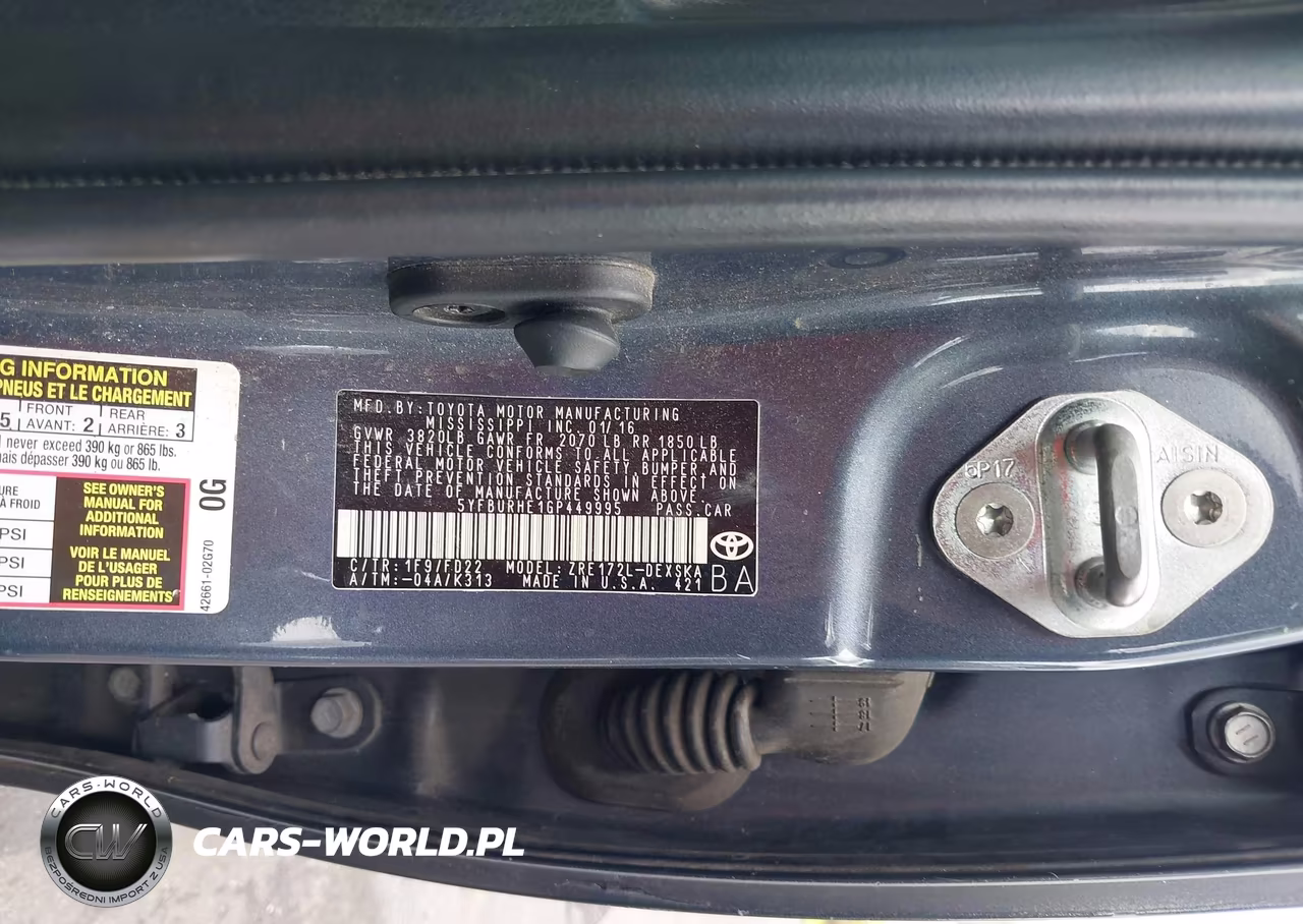2016 Toyota Corolla S VIN:5YFBURHE1GP449995 - 9