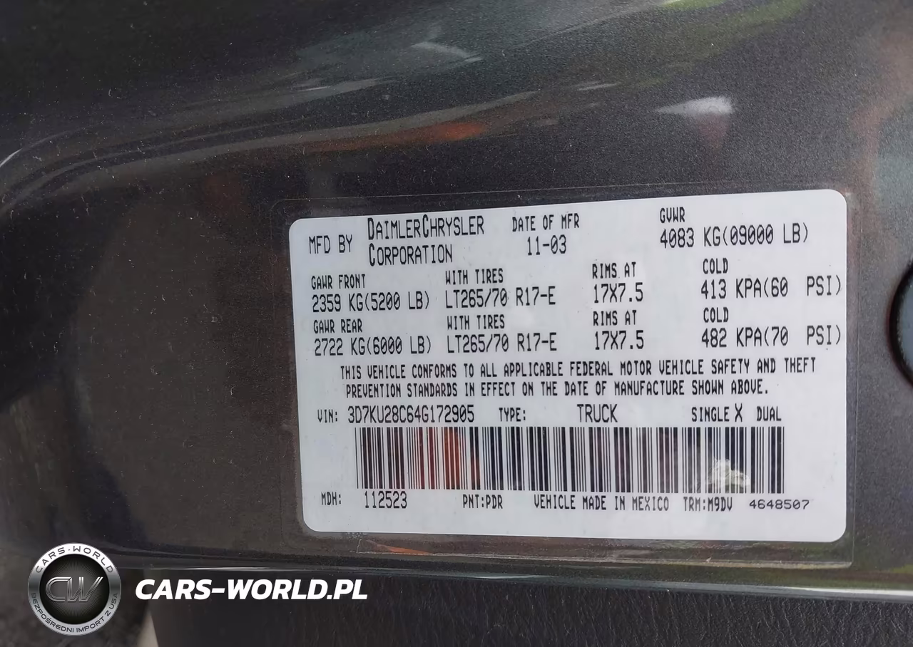 2004 Dodge Ram 2500 Slt-Laramie VIN:3D7KU28C64G172905 - 9