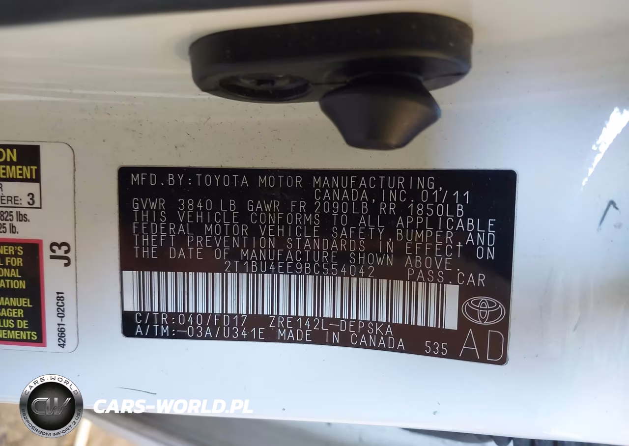 2011 Toyota Corolla S VIN:2T1BU4EE9BC554042 - 9