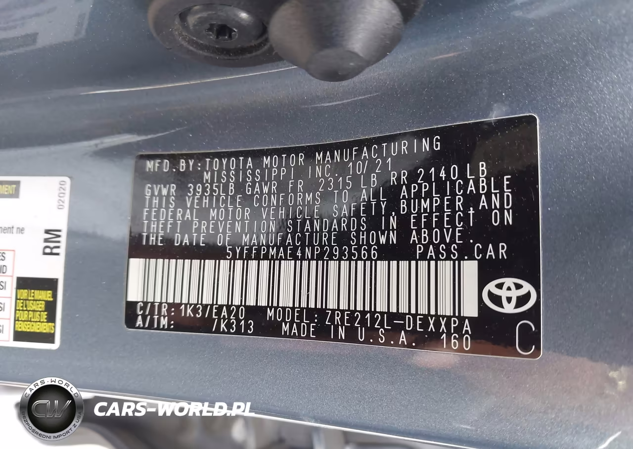 2022 Toyota Corolla Xle VIN:5YFFPMAE4NP293566 - 9