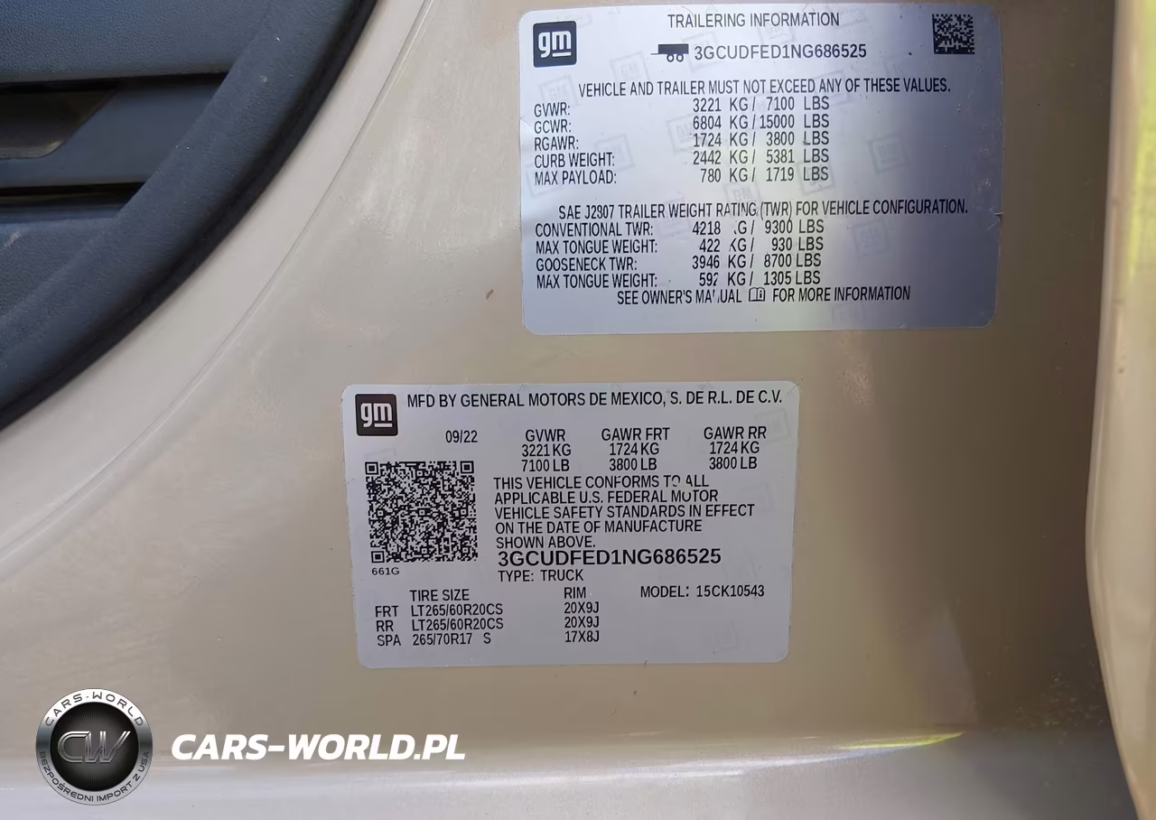 2022 Chevrolet Silverado 1500 VIN:3GCUDFED1NG686525 - 9
