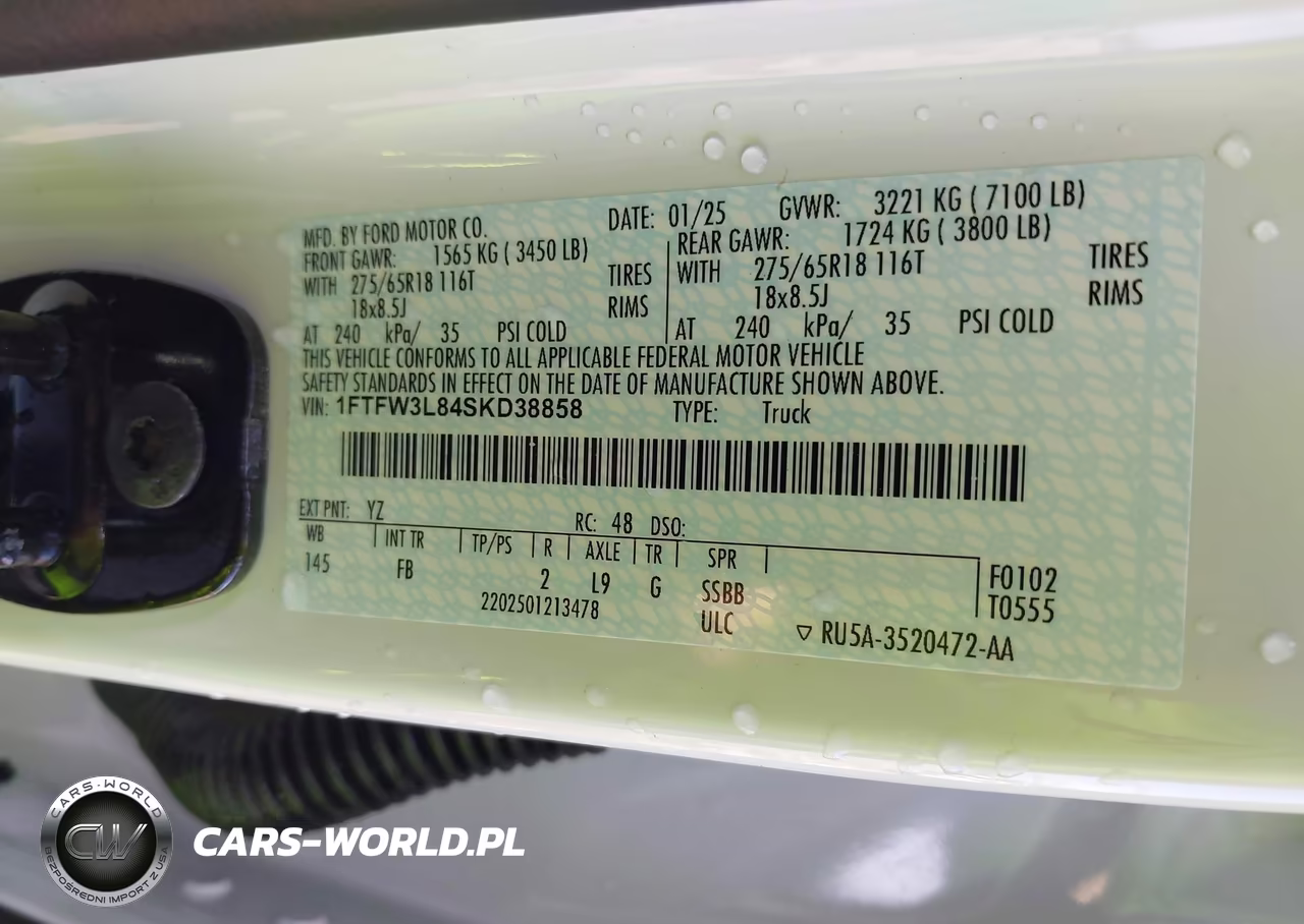 2025 Ford F-150 Xlt VIN:1FTFW3L84SKD38858 - 9