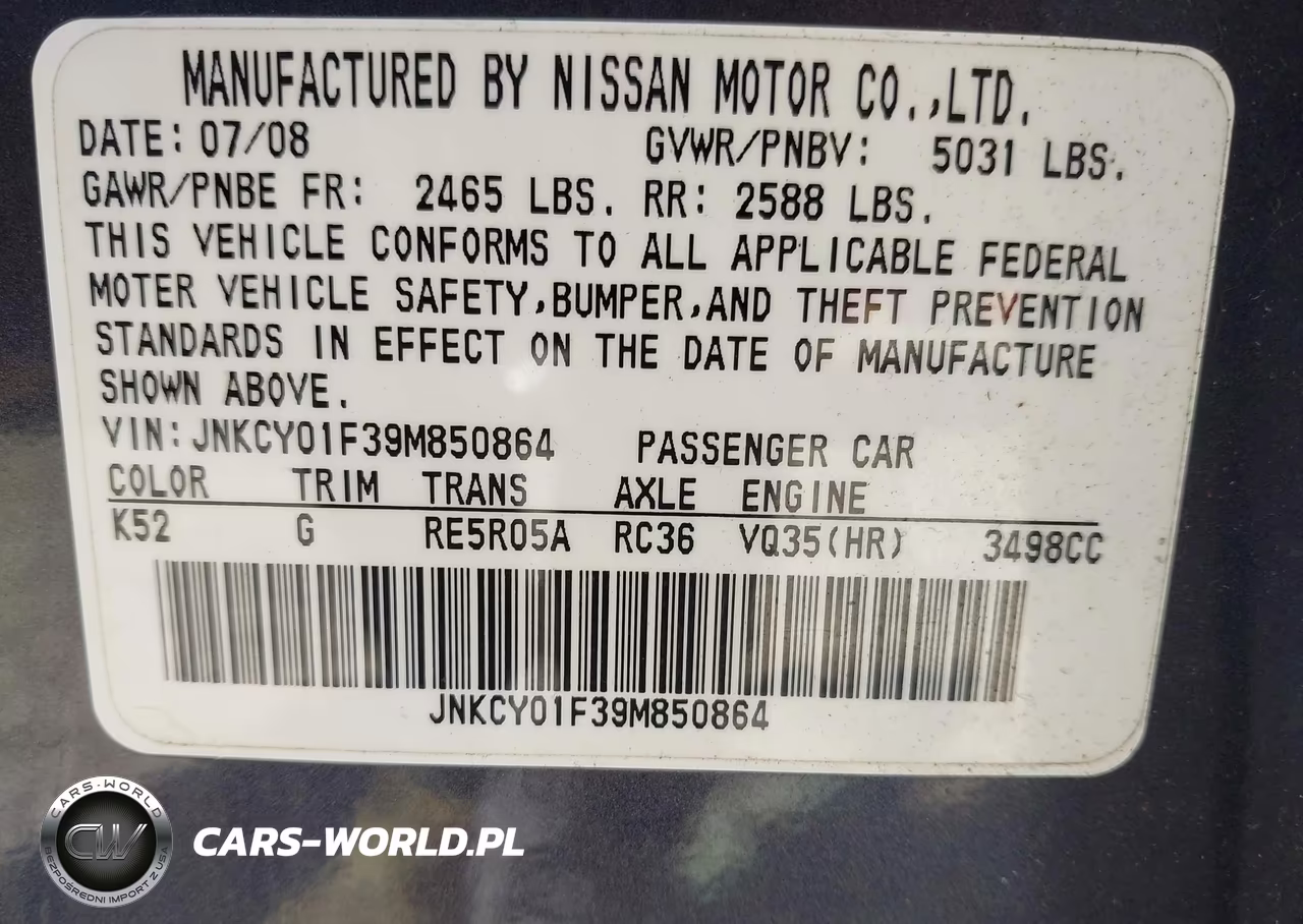 2009 Infiniti M35X VIN:JNKCY01F39M850864 - 9